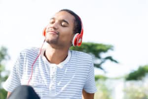 Relaxing music and massage atmosphere