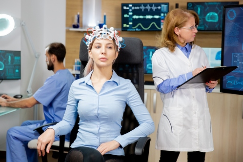 EEG measurement during brainwave research