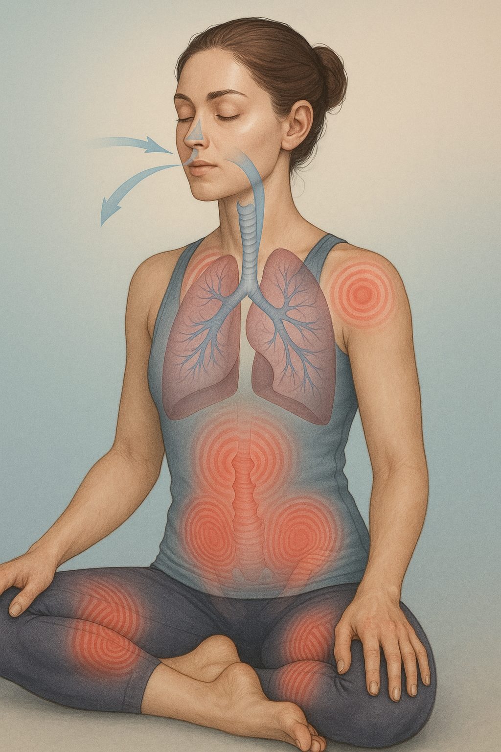 Relaxing the body to settle into meditation more easily