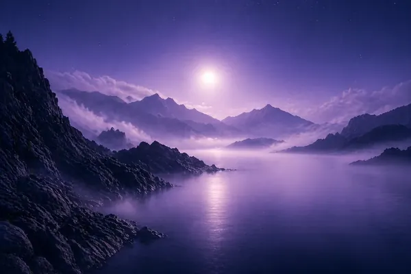 Clear mountain horizon